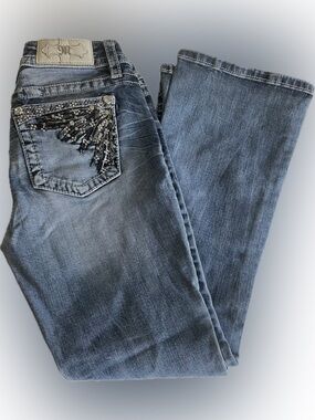 Miss me signature boot angel wing jeans size 28
